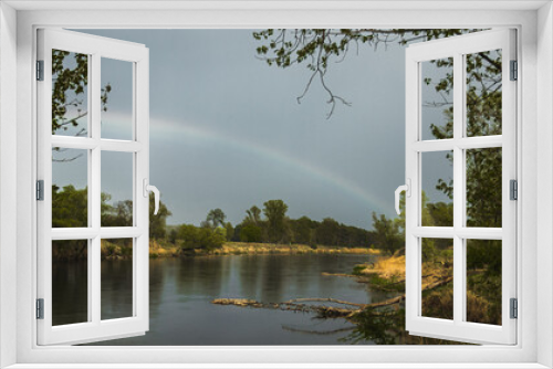 Fototapeta Naklejka Na Ścianę Okno 3D - rainbow over the river