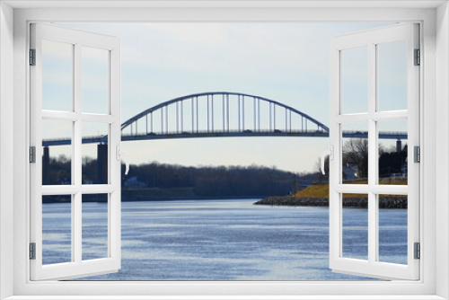 Fototapeta Naklejka Na Ścianę Okno 3D - The view of Chesapeake City bridge near Maryland, U.S
