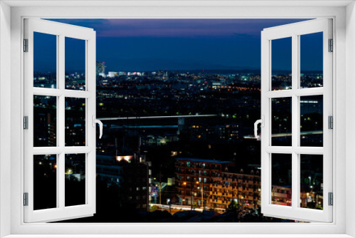 Fototapeta Naklejka Na Ścianę Okno 3D - 街の夜景
City night view