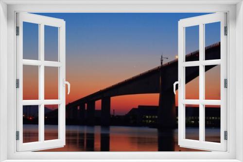 Fototapeta Naklejka Na Ścianę Okno 3D - Eshima Bridge at Dusk, Japan