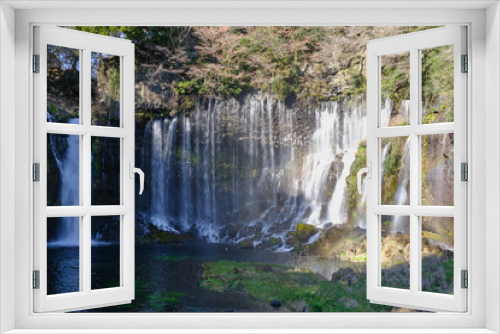 Fototapeta Naklejka Na Ścianę Okno 3D - 【山梨】白糸の滝（冬）