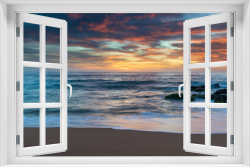 Fototapeta Naklejka Na Ścianę Okno 3D - High cloud beautiful sunrise seascape