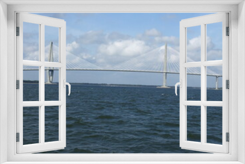Fototapeta Naklejka Na Ścianę Okno 3D - Bridge crossing over the ocean