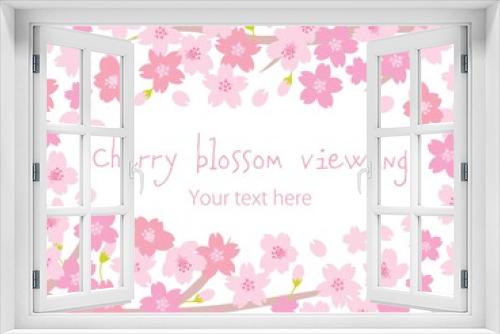 Fototapeta Naklejka Na Ścianę Okno 3D - 満開の桜の壁紙イラスト