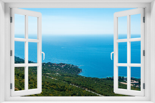 Fototapeta Naklejka Na Ścianę Okno 3D - Beautiful view of the Black Sea from the mountain. The Crimean Peninsula. Seascape in sunny weather