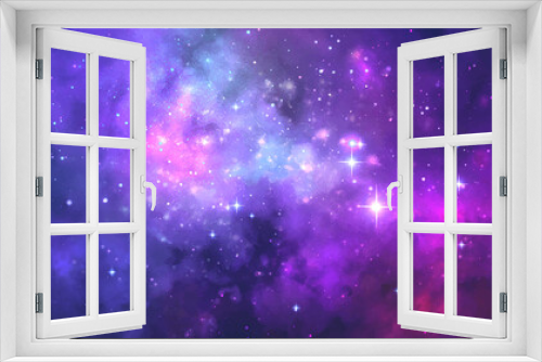 Fototapeta Naklejka Na Ścianę Okno 3D - Vector cosmic watercolor illustration. Colorful space background