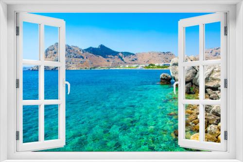 Fototapeta Naklejka Na Ścianę Okno 3D - Landscape of the coast of Rhodes island