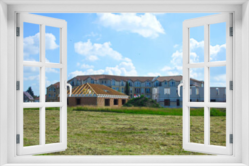 Fototapeta Naklejka Na Ścianę Okno 3D - Neubau eines Hauses in Templin