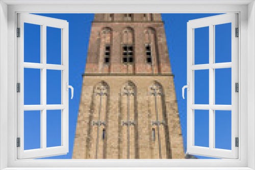 Tower of the St. Clemens church in historic city Steenwijk, Netherlands