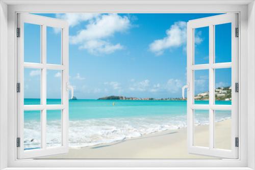 Fototapeta Naklejka Na Ścianę Okno 3D - Great bay beach on the Caribbean island of St.maarten