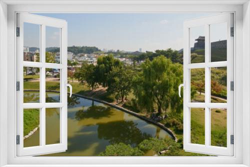 Fototapeta Naklejka Na Ścianę Okno 3D - South Korea, attractions, architecture and parks of Suwon City