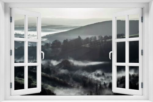 Fototapeta Naklejka Na Ścianę Okno 3D - landscape with fog