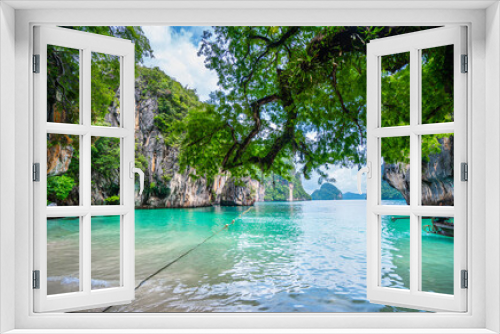Fototapeta Naklejka Na Ścianę Okno 3D - Lading Island or Paradise Island in Krabi, Thailand.