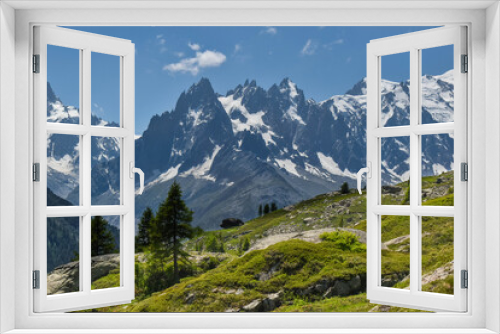 Fototapeta Naklejka Na Ścianę Okno 3D - swiss mountains in the summer