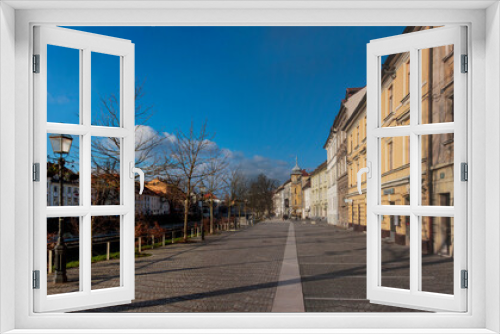 Fototapeta Naklejka Na Ścianę Okno 3D - Panorama view of the street of the old city