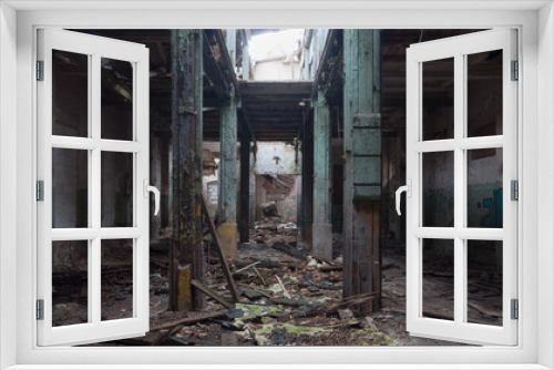 Fototapeta Naklejka Na Ścianę Okno 3D - Abandoned Strongbox Factory