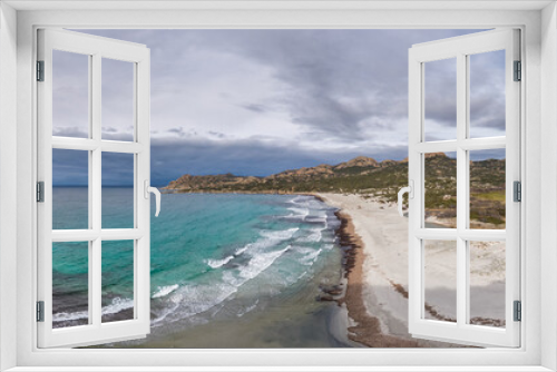 Fototapeta Naklejka Na Ścianę Okno 3D - Panoramic view of Ostriconi beach in Corsica