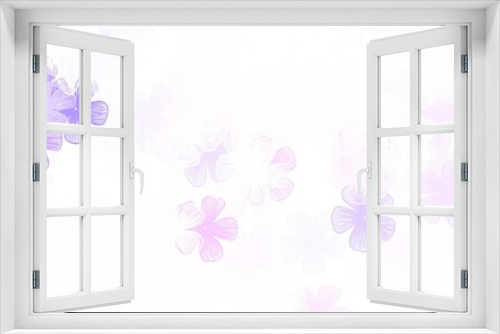 Fototapeta Naklejka Na Ścianę Okno 3D - Light Purple, Pink vector natural backdrop with flowers