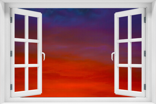 Fototapeta Naklejka Na Ścianę Okno 3D -  Navy blue red abstract background. Scarlet sunset in the clouds. Colorful sunset background with copy space for design. Violet red gradient. Bright modern web banner.