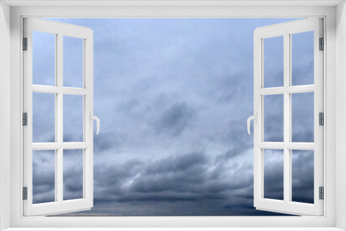 Fototapeta Naklejka Na Ścianę Okno 3D - Panorama of cloudy gray sky. Sky rainstorm