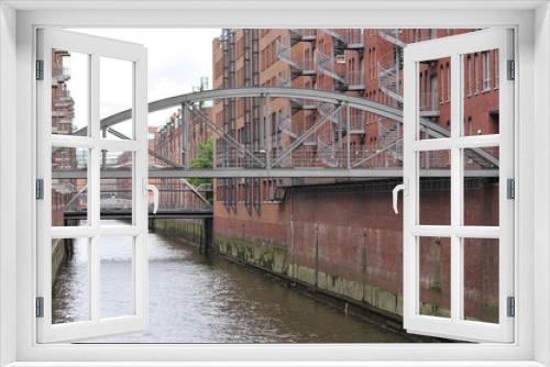 Fototapeta Naklejka Na Ścianę Okno 3D - Speicherstadt Hafencity