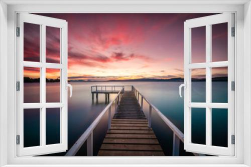 Fototapeta Naklejka Na Ścianę Okno 3D - Lake Taupo North Island New Zealand Sunset