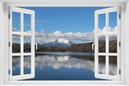 Fototapeta Naklejka Na Ścianę Okno 3D - Reflections in the Chilean fjords, Patagonia, southern Chile.