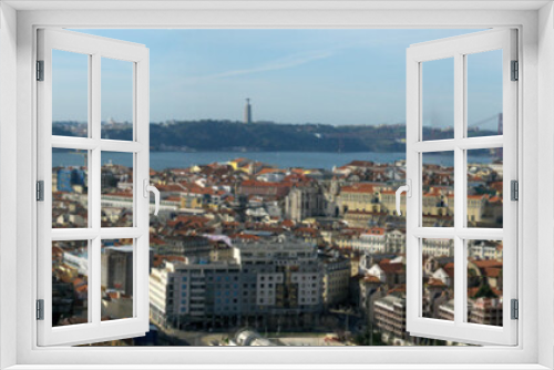 Fototapeta Naklejka Na Ścianę Okno 3D - Panoramic view of the city of Lisbon, capital of Portugal