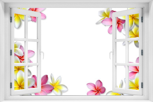 Fototapeta Naklejka Na Ścianę Okno 3D - Composition de fleurs de frangipanier