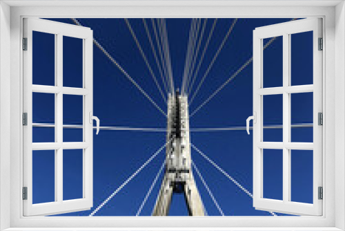 Fototapeta Naklejka Na Ścianę Okno 3D - Swietokrzyski Bridge over River Vistula in Warsaw