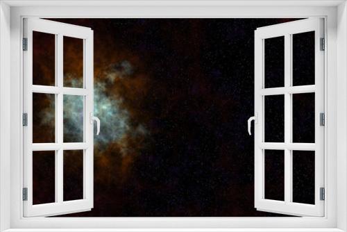 Fototapeta Naklejka Na Ścianę Okno 3D - night sky nebula background