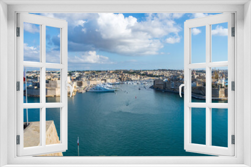 View to The Grand Harbour, also known as the Port of Valletta in Malta