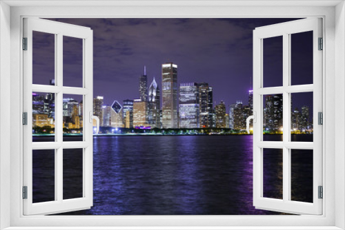 Fototapeta Naklejka Na Ścianę Okno 3D - Chicago Downtown