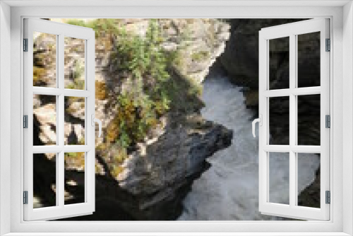Fototapeta Naklejka Na Ścianę Okno 3D - the Athabasca Falls, Icefields Parkway, Rocky Mountains, Alberta, Canada, July