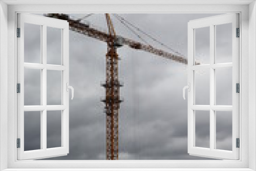Fototapeta Naklejka Na Ścianę Okno 3D - tower construction crane