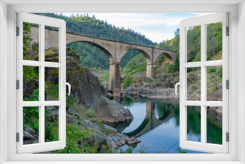 Fototapeta Naklejka Na Ścianę Okno 3D - bridge over the river in the mountains
