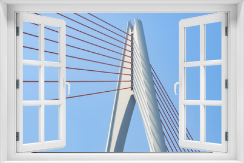 Fototapeta Naklejka Na Ścianę Okno 3D - Close up of bridge structure, Chongqing Yangtze River Bridge