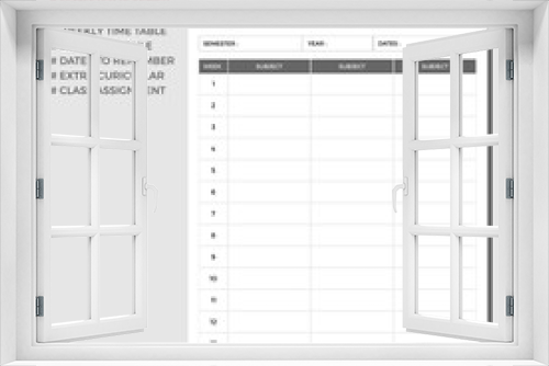 Academic planner, semester schedule planner