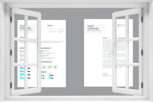 Professional Resume Template Vector Design