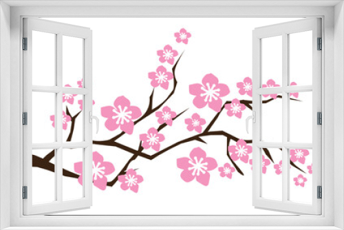 Fototapeta Naklejka Na Ścianę Okno 3D - vector floral branch