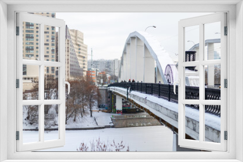 Fototapeta Naklejka Na Ścianę Okno 3D - bridge in winter