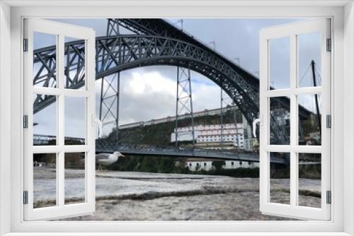 Fototapeta Naklejka Na Ścianę Okno 3D - Puente Don Luis I, Porto, Portugal