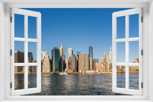 Fototapeta Naklejka Na Ścianę Okno 3D - manhattan skyline seen from Brooklyn side