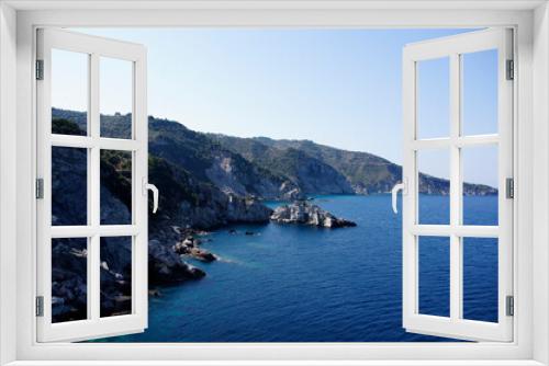 Fototapeta Naklejka Na Ścianę Okno 3D - A beautiful blue sea view of Skopelos island, Greece