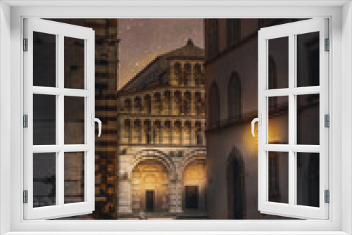 Fototapeta Naklejka Na Ścianę Okno 3D - lucca piazza San Martino