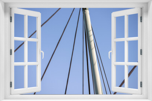 Fototapeta Naklejka Na Ścianę Okno 3D - suspension bridge over sky, nacka,sverige, sweden, stockholm