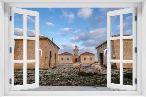 Fototapeta Naklejka Na Ścianę Okno 3D - Punta Nati cape lighthouse, Ciutadella, Menorca, Balearic Islands, Spain