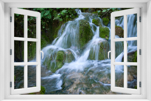 Fototapeta Naklejka Na Ścianę Okno 3D - Beautiful Waterfall in Plitvice Lakes National Park, Croatia