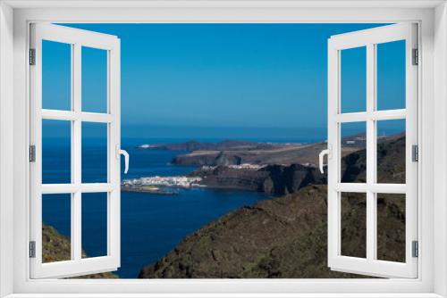 Fototapeta Naklejka Na Ścianę Okno 3D - Seascape view of Puerto de las Nieves, traditional fishing village port with cliffs and rocky atlantic coast in the north west of Gran Canaria, Canary Islands, Spain.