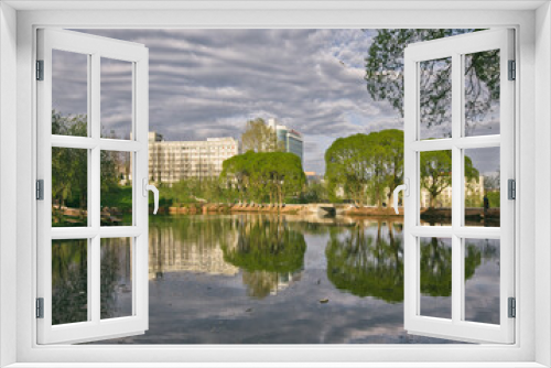 Fototapeta Naklejka Na Ścianę Okno 3D - central park city